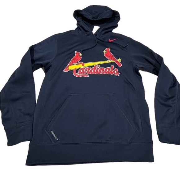 Nike St. Louis Cardinals MLB Pull Over Hoodie Sweatshirt size men's small - Picture 10 of 10